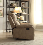 Bina Contemporary/Casual Recliner (Motion) Taupe Polished Microfiber, Vintage Finish ( FBC032 ---> West Lake #5 Taupe) 59527-ACME