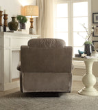 Bina Contemporary/Casual Recliner (Motion) Gray Polished Microfiber, Vintage Finish ( FBC033 ---> West Lake #6) 59528-ACME