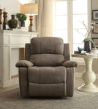 Bina Contemporary/Casual Recliner (Motion) Gray Polished Microfiber, Vintage Finish ( FBC033 ---> West Lake #6) 59528-ACME