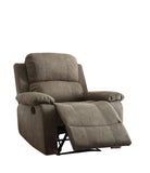 Bina Contemporary/Casual Recliner (Motion) Gray Polished Microfiber, Vintage Finish ( FBC033 ---> West Lake #6) 59528-ACME