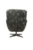 Asotin Modern Swivel Accent Chair Vintage Black TGL (Brushed Black TGL)  • Metal Base (Matt Iron) 59532-ACME