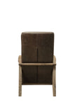 Emint Transitional Accent Chair Distress Chocolate TGL (Irgachefe Leather) • Wood Leg (Oak 2) 59534-ACME