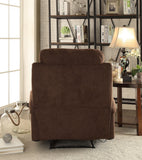 Rosia Contemporary/Casual Recliner (Motion) Chocolate Velvet (KDY-8) --> 18C Material was Linen/Microfiber 59547-ACME