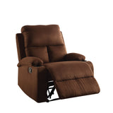 Rosia Contemporary/Casual Recliner (Motion) Chocolate Microfiber (CH900-19 from PI) 59553-ACME