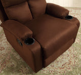 Rosia Contemporary/Casual Recliner (Motion) Chocolate Microfiber (CH900-19 from PI) 59553-ACME