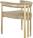 Marcello Velvet / Engineered Wood / Iron / Foam Contemporary Beige Velvet Dining Chair - 23.5" W x 24" D x 28" H