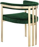 Marcello Velvet / Engineered Wood / Iron / Foam Contemporary Green Velvet Dining Chair - 23.5" W x 24" D x 28" H