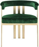 Marcello Velvet / Engineered Wood / Iron / Foam Contemporary Green Velvet Dining Chair - 23.5" W x 24" D x 28" H