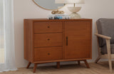 Alpine Furniture Flynn Accent Cabinet, Acorn 966-14 Acorn Mahogany Solids & Okoume Veneer 40 x 19 x 32