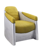 Brancaster Industrial Accent Chair Yellow TGL (Chamomile TGL) • Aluminum 59624-ACME