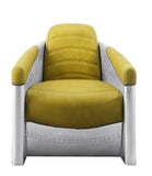 Brancaster Industrial Accent Chair Yellow TGL (Chamomile TGL) • Aluminum 59624-ACME