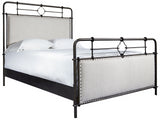 Curated Upholstered Metal Bed Complete Queen 5/0