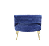 Aistil Contemporary Accent Chair Blue Velvet(#) & Gold Finish 59675-ACME