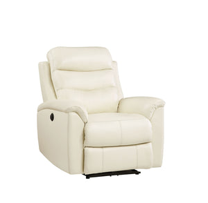 Ava Contemporary Recliner (Power Motion) Beige Top Grain Leather Match (cc# Top Leather+PVC) --> 8 RMB/M 59692-ACME