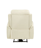 Ava Contemporary Recliner (Power Motion) Beige Top Grain Leather Match (cc# Top Leather+PVC) --> 8 RMB/M 59692-ACME