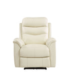 Ava Contemporary Recliner (Power Motion) Beige Top Grain Leather Match (cc# Top Leather+PVC) --> 8 RMB/M 59692-ACME