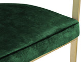 Marcello Velvet / Engineered Wood / Iron / Foam Contemporary Green Velvet Counter Stool - 22.5" W x 20" D x 35.5" H