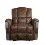 Brancaster Industrial Power Recliner Retro Brown Top Grain Leather(#G Brown) 59718-ACME