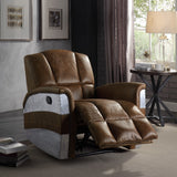 Brancaster Industrial Power Recliner Retro Brown Top Grain Leather(#G Brown) 59718-ACME