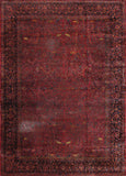Antique Azerbaijan Burgundy Wool Area Rug