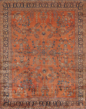 Pasargad Antique Azerbaijan Copper Wool Area Rug 59726 10.5x13.06-PASARGAD