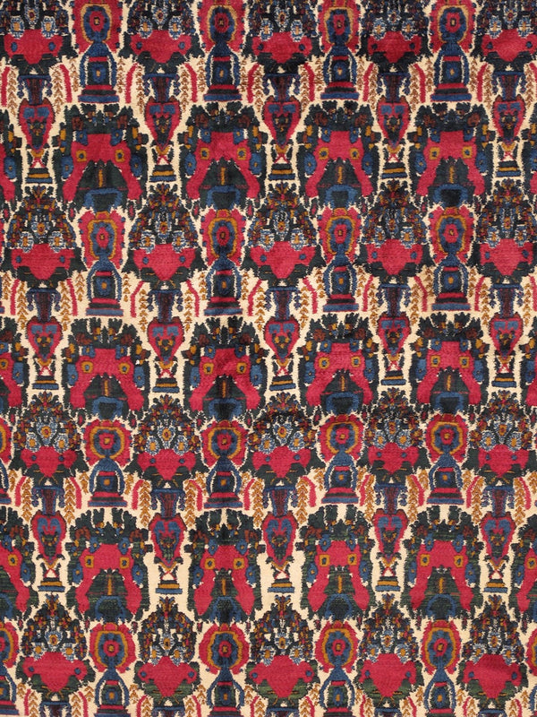 Pasargad Antique Azerbaijan Red Wool Area Rug ' ' 59728 9x12-PASARGAD