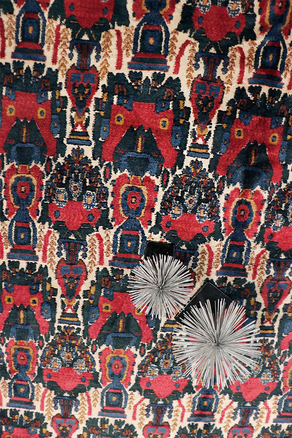 Pasargad Antique Azerbaijan Red Wool Area Rug ' ' 59728 9x12-PASARGAD