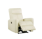 Blane Contemporary Recliner (Power Motion) Beige Top Grain Leather Match (cc# Top Leather+PVC) --> 8 RMB/M 59772-ACME