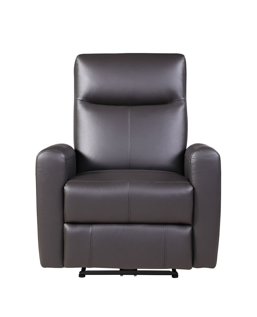 Blane Contemporary Recliner (Power Motion) Brown Top Grain Leather Match (cc# Top Leather+PVC) --> 8 RMB/M 59773-ACME