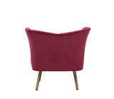 Reese Transitional Accent Chair Burgundy Velvet (HLR-50) • Metal Leg: Gold Finish 59795-ACME