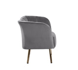 Reese Transitional Accent Chair Gray Velvet (HLR-17) • Metal Leg: Gold Finish 59797-ACME