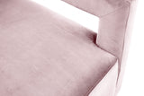 Armani Velvet / Engineered Wood / Steel Contemporary Pink Velvet Accent Chair - 31.5" W x 28" D x 28" H