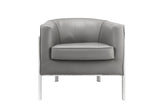 Tiarnan Contemporary Accent Chair Vintage Gray PU (Gray PU) • Chrome Metal Leg/Frame (Plating) 59811-ACME