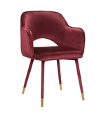 Applewood Contemporary Accent Chair Bordeaux Red Velvet (MJ11-31 Velvet) 59850-ACME