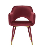 Applewood Contemporary Accent Chair Bordeaux Red Velvet (MJ11-31 Velvet) 59850-ACME