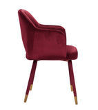 Applewood Contemporary Accent Chair Bordeaux Red Velvet (MJ11-31 Velvet) 59850-ACME