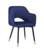 Applewood Contemporary Accent Chair Ocean Blue Velvet (MK03-56 Velvet) 59852-ACME