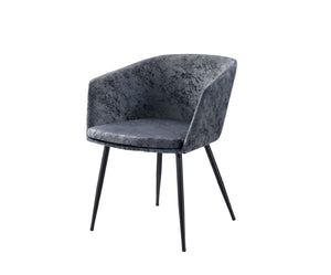 Taigi Contemporary 3Pc Pack Chair & Table Velvet (CC#) • METAL) Black Finish 59875-ACME