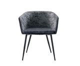 Taigi Contemporary 3Pc Pack Chair & Table Velvet (CC#) • METAL) Black Finish 59875-ACME