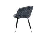 Taigi Contemporary 3Pc Pack Chair & Table Velvet (CC#) • METAL) Black Finish 59875-ACME