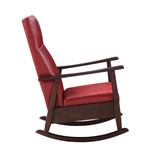 Raina Transitional Roc Chair Red PU(#MP005) 59931-ACME