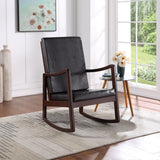 Raina Transitional Roc Chair Dark Brown PU(#MP001) 59935-ACME