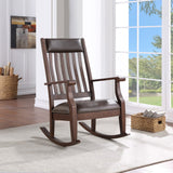 Raina Transitional Roc Chair Brown PU(#MP009) 59937-ACME