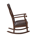 Raina Transitional Roc Chair Brown PU(#MP009) 59937-ACME