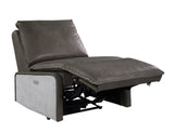 Metier Industrial Power Motion Recliner Gray Top Grain Leather & Aluminum 59940-ACME