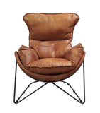 Thurshan Industrial Accent Chair Aperol Top Grain Leather(#) 59945-ACME