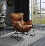 Thurshan Industrial Accent Chair Aperol Top Grain Leather(#) 59945-ACME