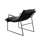 Luberzo Industrial Accent Chair Distress Espresso Top Grain Leather(#) 59946-ACME