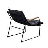Luberzo Industrial Accent Chair Distress Espresso Top Grain Leather(#) 59946-ACME
