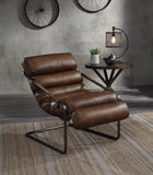 Dolgren Industrial Accent Chair Sahara Top Grain Leather(#) 59948-ACME